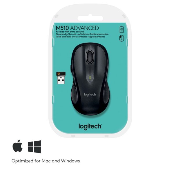 Logitech M510 Draadloze Muis - Zwart - Afbeelding 8