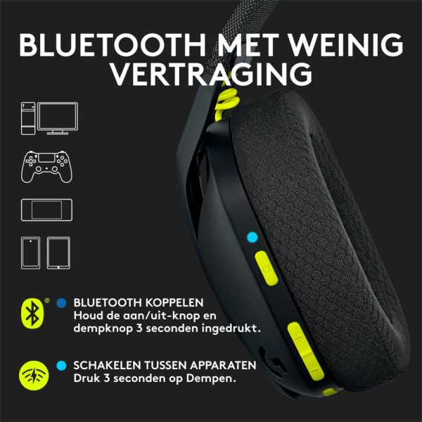 Logitech G G435 Headset Draadloos Hoofdband Gamen Bluetooth Zwart RETURNED - Afbeelding 25