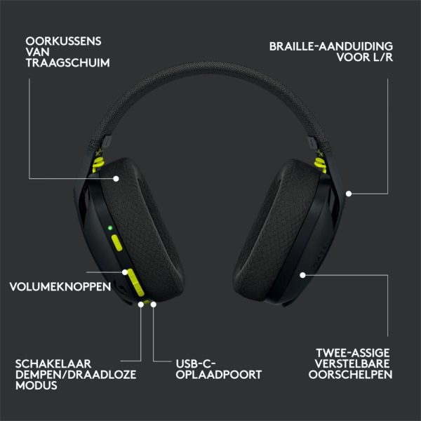 Logitech G G435 Headset Draadloos Hoofdband Gamen Bluetooth Zwart RETURNED - Afbeelding 16