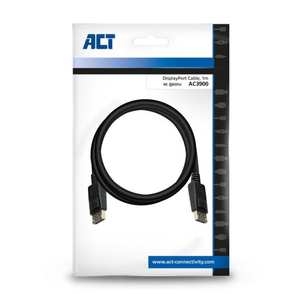 ACT AC3900 DisplayPort kabel 1 m Zwart - Afbeelding 4