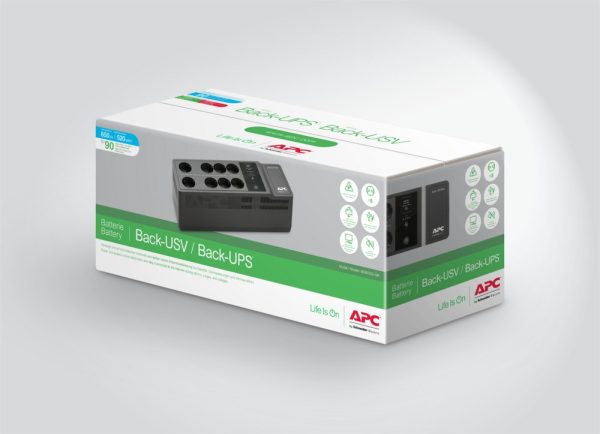 APC Back-UPS BE850G2-GR - Noodstroomvoeding 8x stopcontact, 850VA, 2 USB opladers, 1 USB datapoort - Afbeelding 8