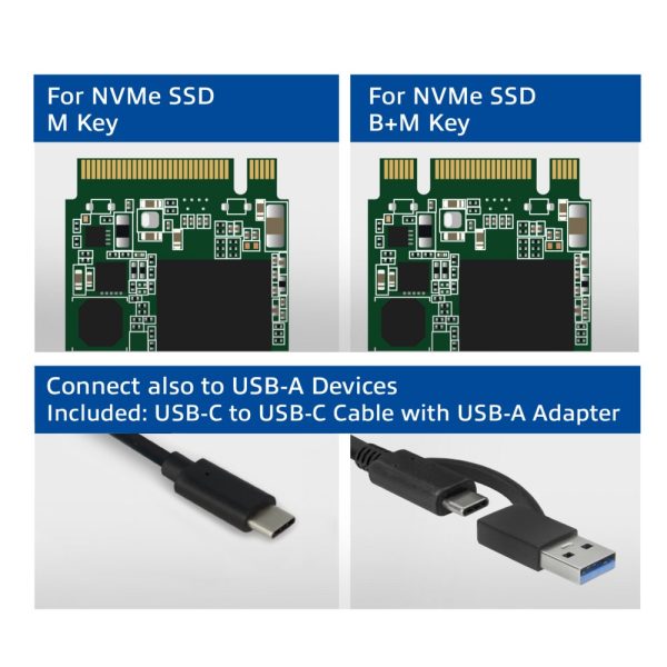 ACT USB-C M.2 NVMe / PCIe SSD Behuizing, tool-free - Afbeelding 5