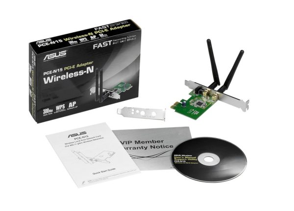 Asus PCE-N15 WiFi LAN PCI-Express-Adapter 300 Mbit/s - Afbeelding 4