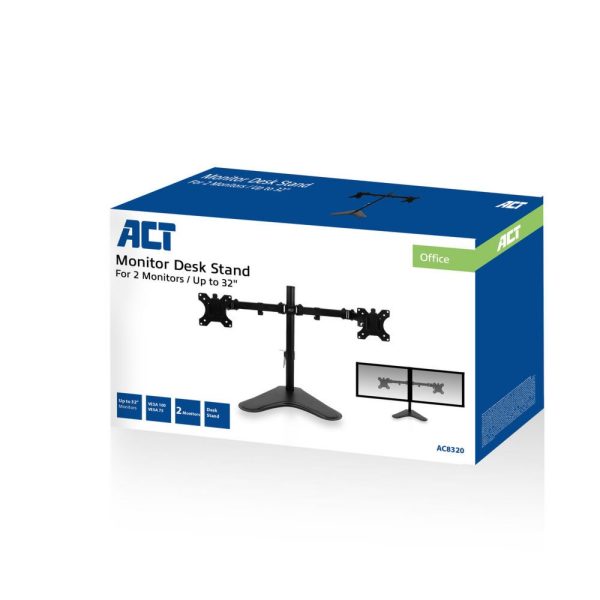 ACT AC8320 flat panel bureau steun 81,3 cm (32") Vrijstaand Zwart - Afbeelding 12