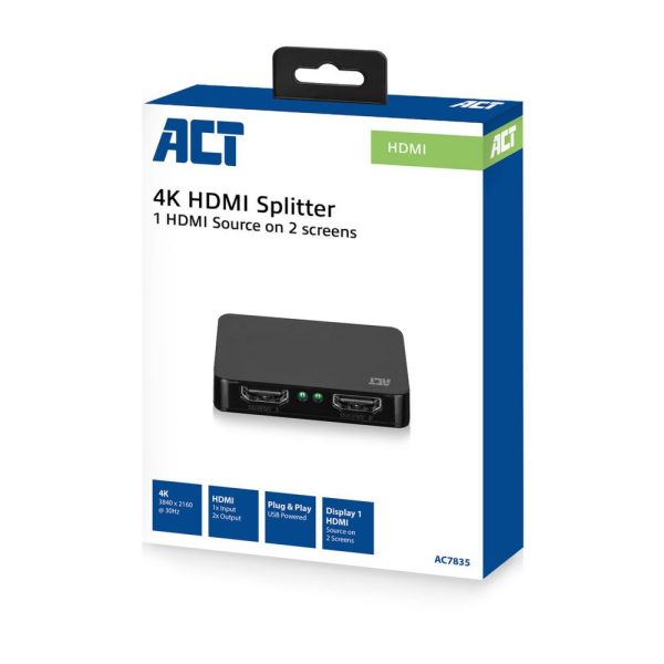 ACT AC7835 video splitter HDMI 2x HDMI - Afbeelding 4