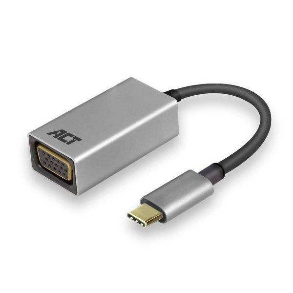 ACT AC7000 USB-C naar VGA female adapter, kabellengte 0.15m, aluminium behuizing - Afbeelding 4