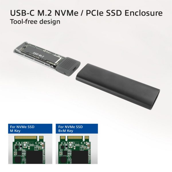 ACT USB-C M.2 NVMe / PCIe SSD Behuizing, tool-free - Afbeelding 7