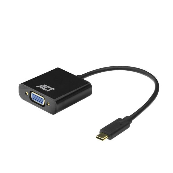 ACT AC7300 video kabel adapter 0,15 m USB Type-C VGA (D-Sub) Zwart - Afbeelding 3