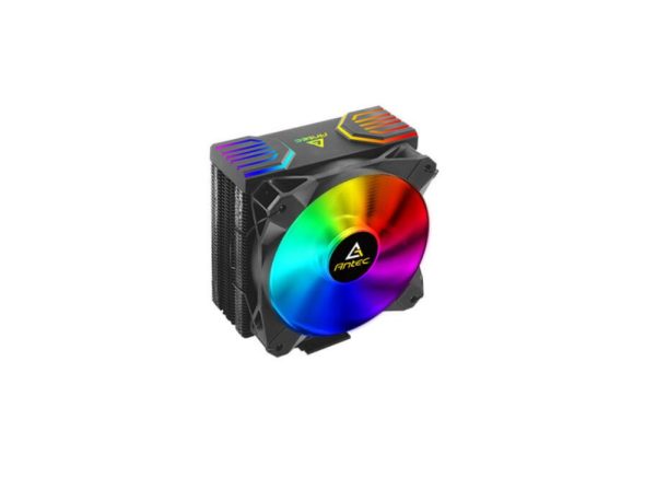 Antec A400 RGB Processor Koeler 12 cm Zwart, Koper, Metallic