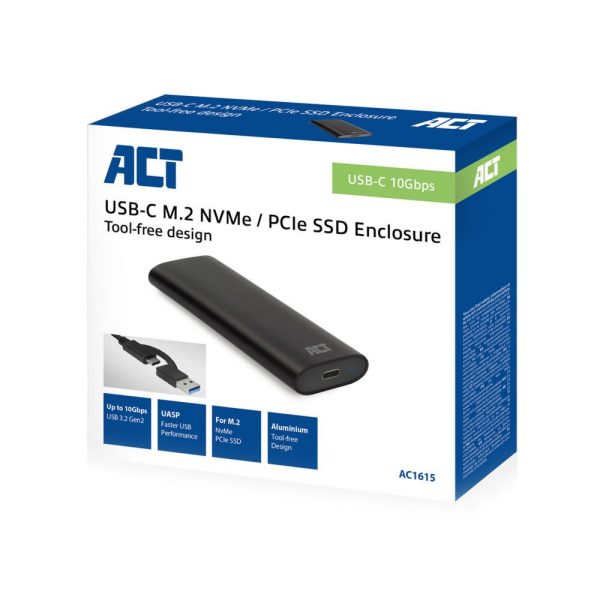 ACT USB-C M.2 NVMe / PCIe SSD Behuizing, tool-free - Afbeelding 11