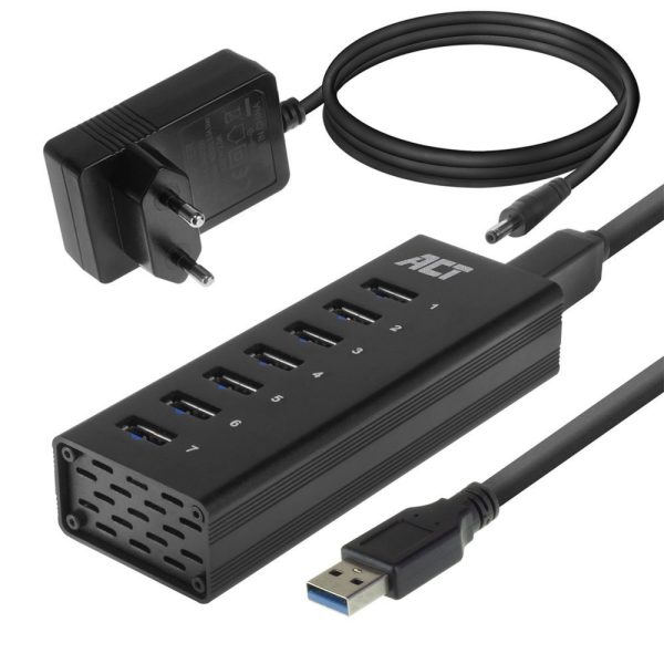 ACT AC6315 interface hub USB 3.2 Gen 1 (3.1 Gen 1) Type-A 5000 Mbit/s Zwart - Afbeelding 6