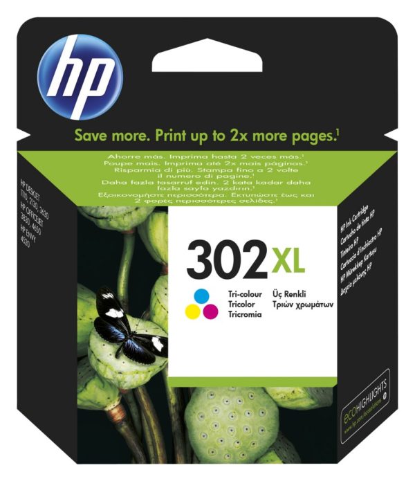 HP 302XL originele high-capacity drie-kleuren inktcartridge - Afbeelding 3