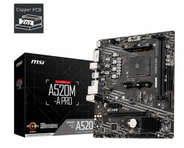 MSI A520M-A PRO | Socket AM4 | AMD A520 | 2xDDR4 | Micro-ATX | Moederbord - Afbeelding 6