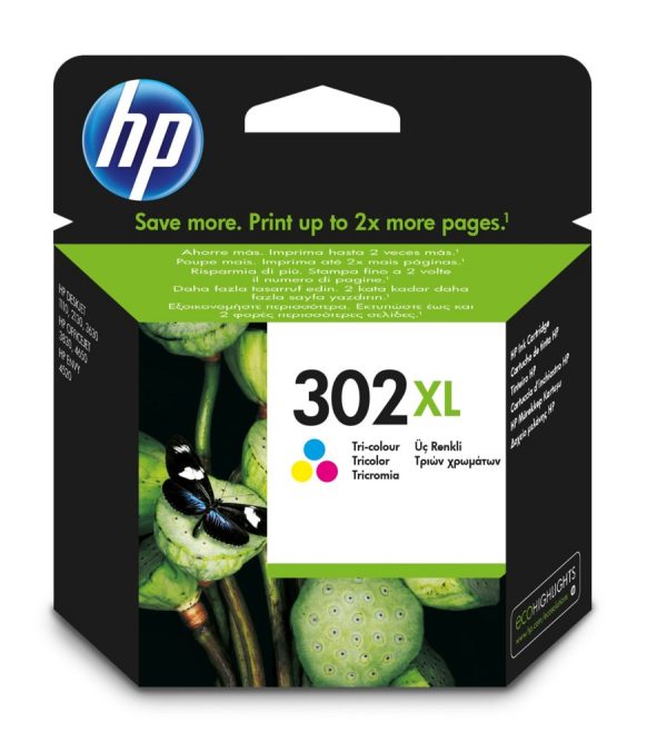 HP 302XL originele high-capacity drie-kleuren inktcartridge - Afbeelding 2