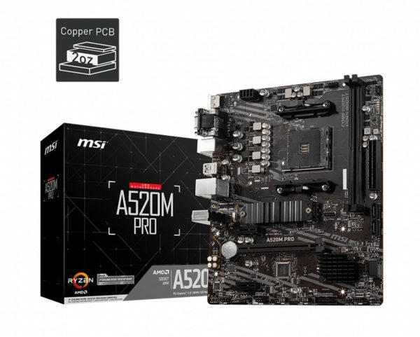 MSI A520M PRO | Socket AM4 | AMD A520 | 2xDDR4 | Micro-ATX | Moederbord - Afbeelding 6