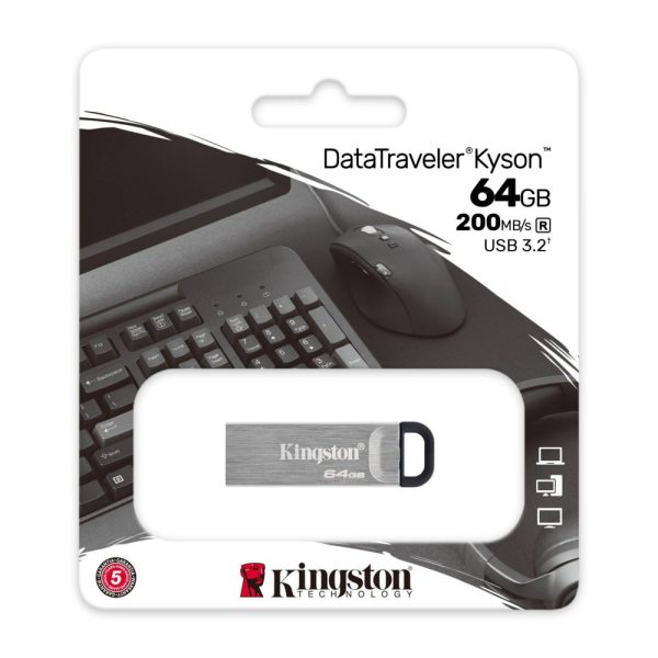 Kingston Technology DataTraveler Kyson USB flash drive 64 GB USB Type-A 3.2 Gen 1 (3.1 Gen 1) Zilver - Afbeelding 5