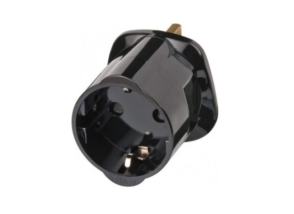 Brennenstuhl Travel Adapter earthed/GB netstekker adapter Type G (VK) Type F Zwart - Afbeelding 2