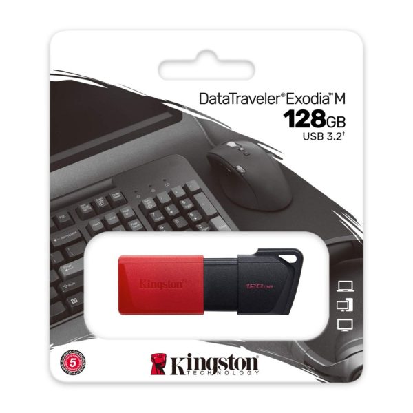 Kingston Technology DataTraveler Exodia M USB flash drive 128 GB USB Type-A 3.2 Gen 1 (3.1 Gen 1) Zwart, Rood - Afbeelding 4