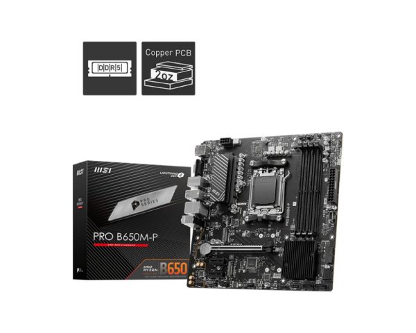 MSI PRO B650M-P | Socket AM5 | AMD B650 | 4xDDR5 | Micro-ATX | Moederbord - Afbeelding 2