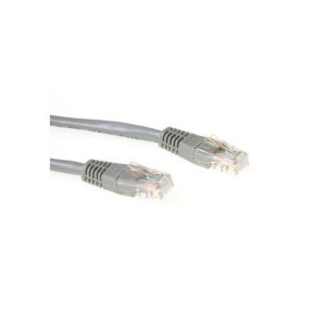 ACT Grijze 0,5 meter UTP CAT6 patchkabel met RJ45 connectoren