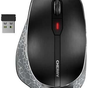 Cherry MW 8C Ergo | Ergonomische Draadloze Muis | RF-Draadloos + Bluetooth | 3200 DPI | Zwart/Grijs