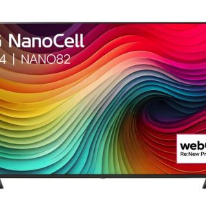 LG NanoCell 65NANO82T6B 65" | 4K Ultra HD Smart TV met NanoCell Technologie | WebOS + Wifi | Levendige HDR10 Beelden & AI Sound | 60Hz | Stijlvol en Snel