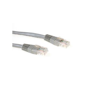 ACT Grijze 0,5 meter UTP CAT5E patchkabel met RJ45 connectoren