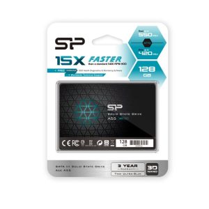 Silicon Power A55 | 128GB SATA SSD | 2.5'' | 460MB/s Lezen | 360MB/s Schrijven