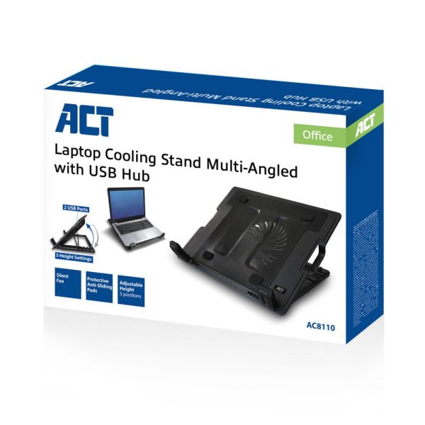 ACT AC8110 notebook cooling pad 43,9 cm (17.3") 1000 RPM Zwart - Afbeelding 5