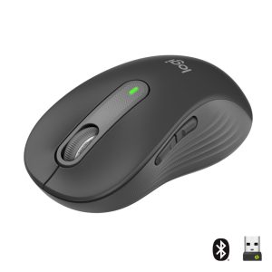 Logitech Signature M650 Large | Draadloze Muis | RF-Draadloos + Bluetooth | 2000 DPI | Grafiet