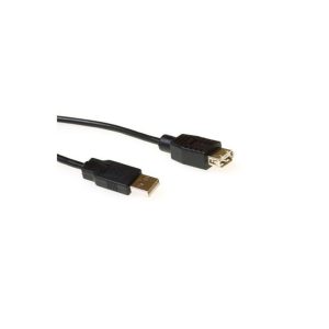 ACT USB 2.0 verlengkabel USB A male - USB A female zwart