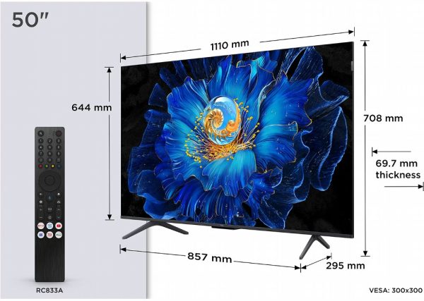 TCL 50C6KS | 50'' Ultra HD 4K | Mini LED Smart TV | Wifi | Google TV | Dolby Vision | 60Hz (2025) - Afbeelding 8
