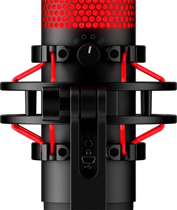 HyperX QuadCast | USB-microfoon | Rode verlichting | Voor pc en console | Zwart/Rood | Open Box - Afbeelding 9