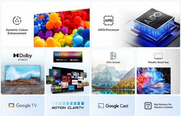 TCL 65V6C | 65'' Ultra HD 4K | LED Smart TV | Wifi | Google TV | Dolby Vision | 60Hz (2025) - Afbeelding 10