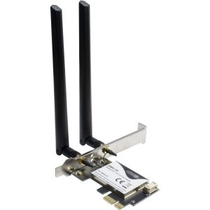 Inter-Tech DMG-35 | Wi-Fi 6 & Bluetooth 5.0 PCIe Adapter | 3000 Mbps | Dual-band (2,4 GHz / 5 GHz) | Intel AX200 Chipset | PCIe x1