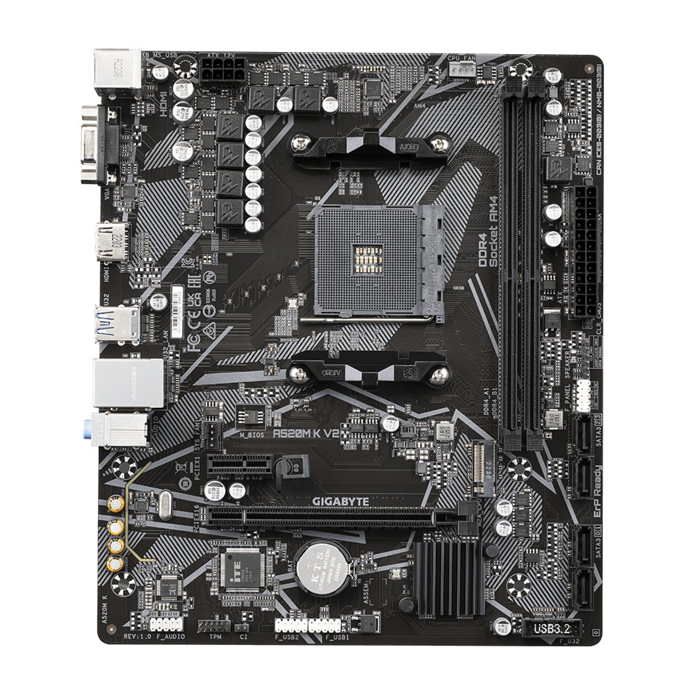 Gigabyte A520M-K V2 | Socket AM4 | AMD A520 | 2xDDR4 | Micro-ATX | Moederbord | Open Box - Afbeelding 4